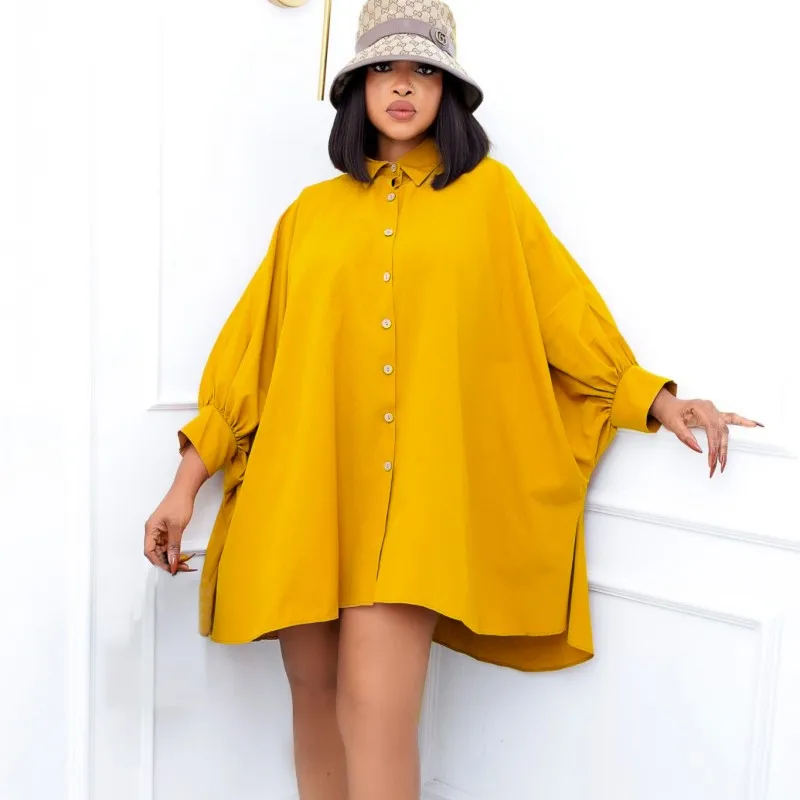 Y2k Short Shirt Dress Women Batwing Sleeve Single Breasted Outfits Spring New Solid Fashion Streetwear Loose Mini Dress Vestidos
Y2k Short Shirt Dress Women Batwing Sleeve Single Breasted Outfits Spring New Solid Fashion Streetwear Loose Mini Dress Vestidos