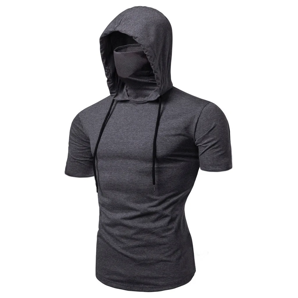 Cross-Border European and American Summer Men's Hot Cool Elastic Fitness Men's Ninja Clothes Hooded Short-Sleeved T-shirt Mask
Cross-Border European and American Summer Men's Hot Cool Elastic Fitness Men's Ninja Clothes Hooded Short-Sleeved T-shirt Mask
