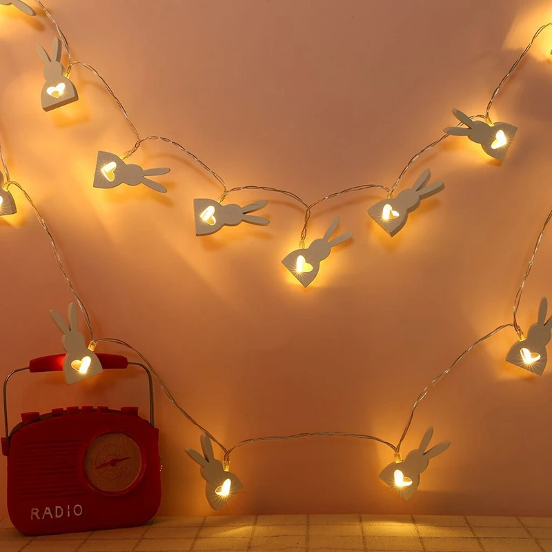 Easter Party Decoration Wooden Easter Rabbit Strip Light Bunny LED Garland Fairy Light Happy Easter Home Decor-ABUX
Easter Party Decoration Wooden Easter Rabbit Strip Light Bunny LED Garland Fairy Light Happy Easter Home Decor-ABUX