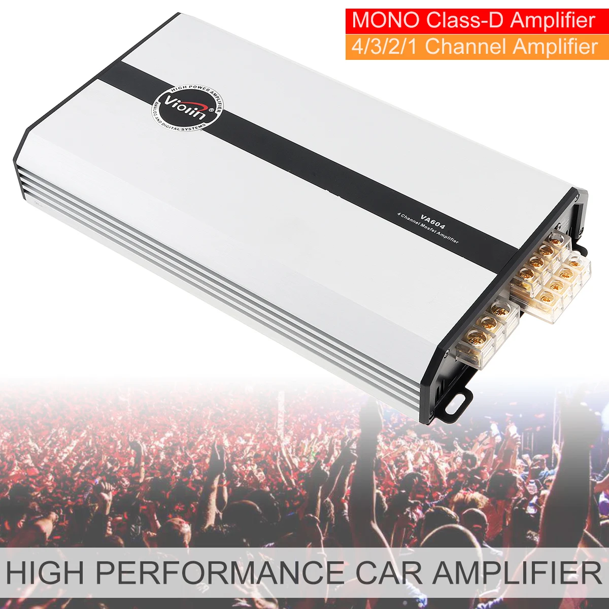 Car Audio Amplifier VA604 4 Channel Class D Digital High Performance Car Stereo Amplifier Car Media Systems for Car Home Audio
Car Audio Amplifier VA604 4 Channel Class D Digital High Performance Car Stereo Amplifier Car Media Systems for Car Home Audio