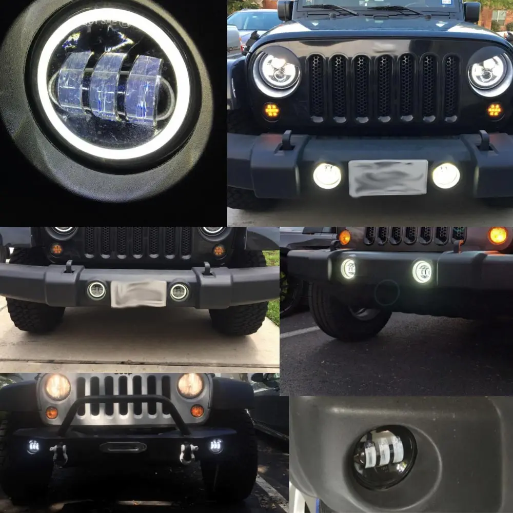 1 Pair 30W 4inch LED Fog Light DRL Halo Ring Amber Signal Lamp for Jeep Wrangler JK TJ LJ Dodge Chrysler Front Bumper Lights
1 Pair 30W 4inch LED Fog Light DRL Halo Ring Amber Signal Lamp for Jeep Wrangler JK TJ LJ Dodge Chrysler Front Bumper Lights