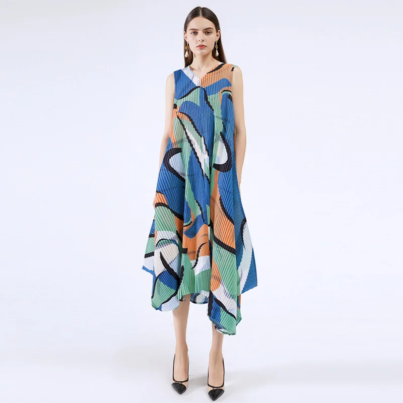 SuperAen 2021 New Style Summer Print Slim Sleeveless V Neck Mid Calf Geometric Dress for Women
SuperAen 2021 New Style Summer Print Slim Sleeveless V Neck Mid Calf Geometric Dress for Women