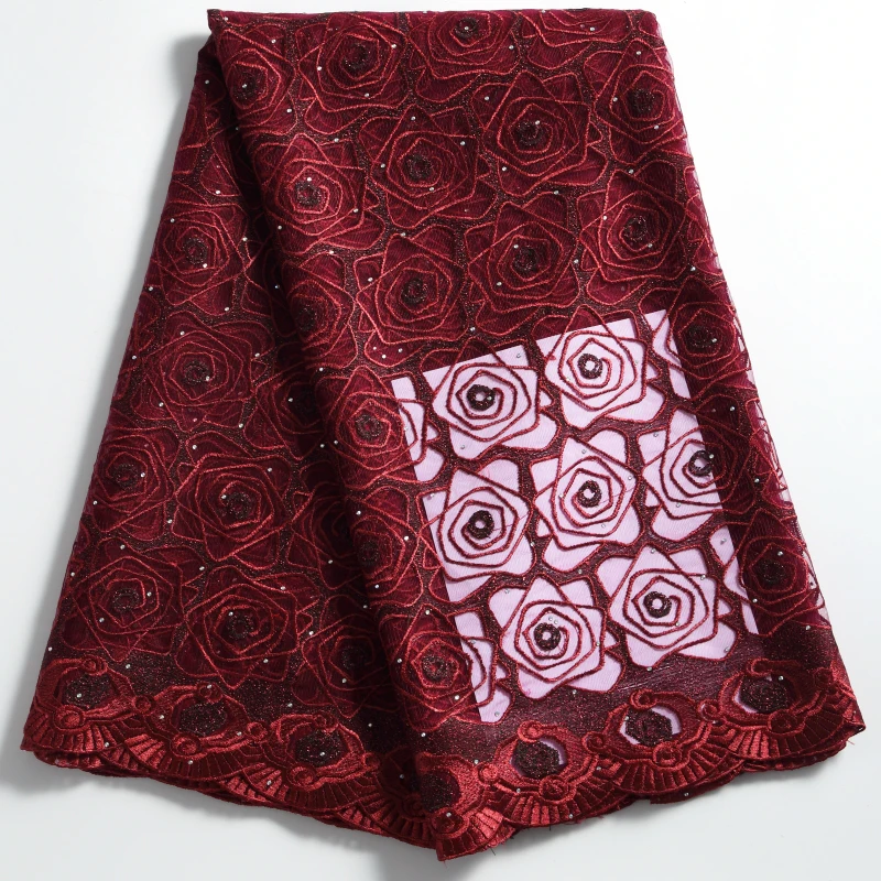 Zhenguiru 2021 Red Milk Silk African Fabric Embroidered French Lace Fabric Bright Diamond Nigerian Fabric For Women Party A2274
Zhenguiru 2021 Red Milk Silk African Fabric Embroidered French Lace Fabric Bright Diamond Nigerian Fabric For Women Party A2274