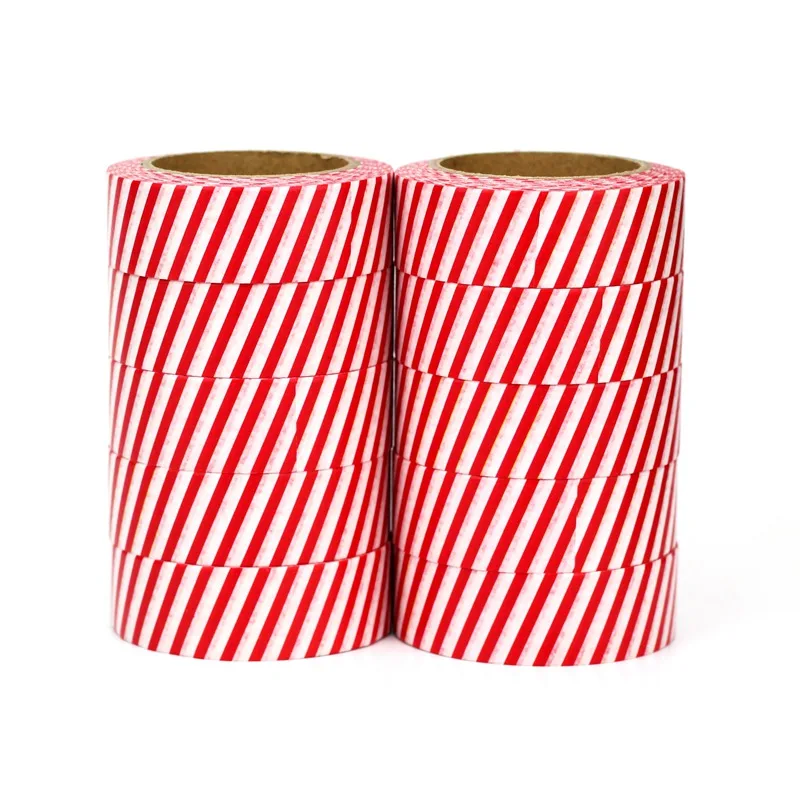 NEW 10pcs/Lot Decorative Cute Christmas Red Diagonal Stripes Washi Tapes Scrapbooking Adhesive Masking Tape Stationery
NEW 10pcs/Lot Decorative Cute Christmas Red Diagonal Stripes Washi Tapes Scrapbooking Adhesive Masking Tape Stationery