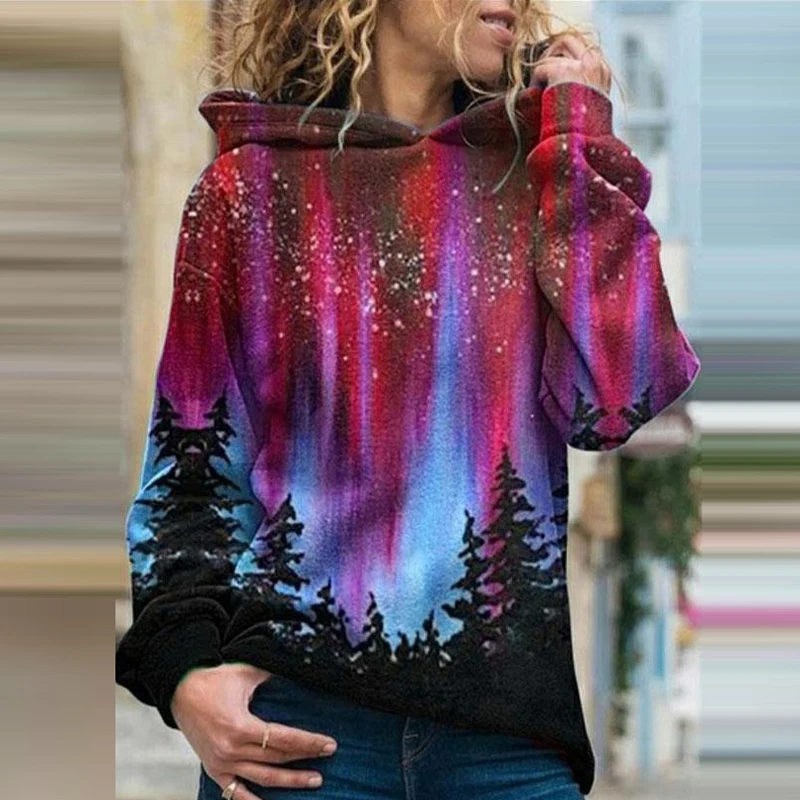 Vintage Long Sleeve Women Pullover Hoodie Harajuku Casual Colorful Tree Printed Loose Tops Autumn Winter Warm Hooded Sweatshirts
Vintage Long Sleeve Women Pullover Hoodie Harajuku Casual Colorful Tree Printed Loose Tops Autumn Winter Warm Hooded Sweatshirts