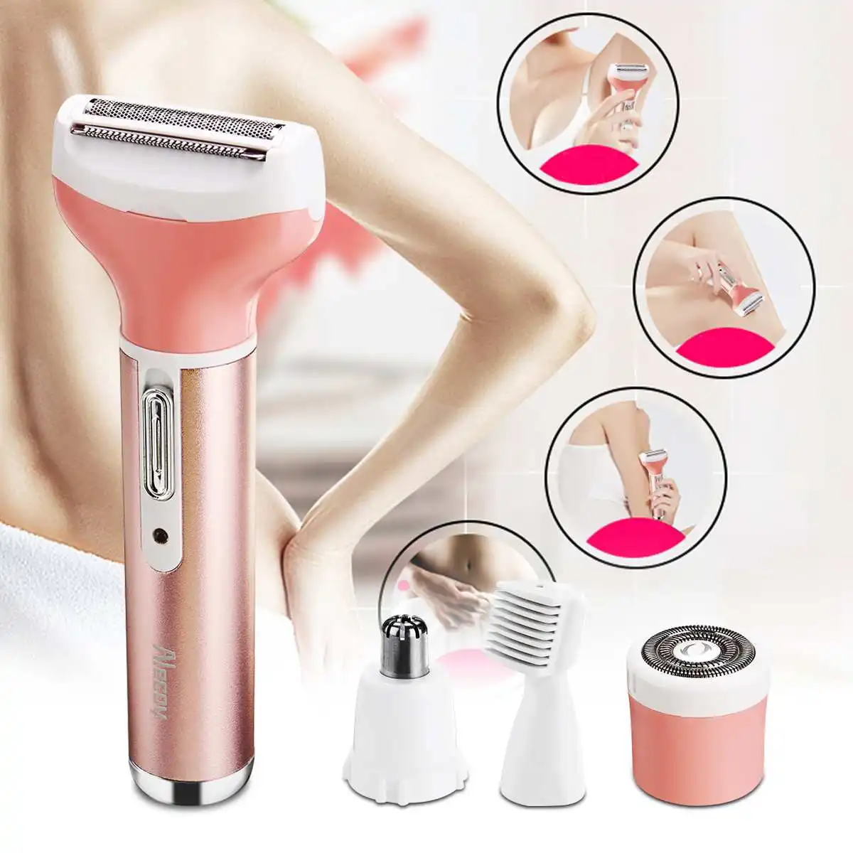 7 IN 1 Electric Face Eyebrow Body Hair Remover Multi-Part Painless Lady Shaver 4 Heads USB Charging Wet Dry Trimmer Makeup Tool
7 IN 1 Electric Face Eyebrow Body Hair Remover Multi-Part Painless Lady Shaver 4 Heads USB Charging Wet Dry Trimmer Makeup Tool