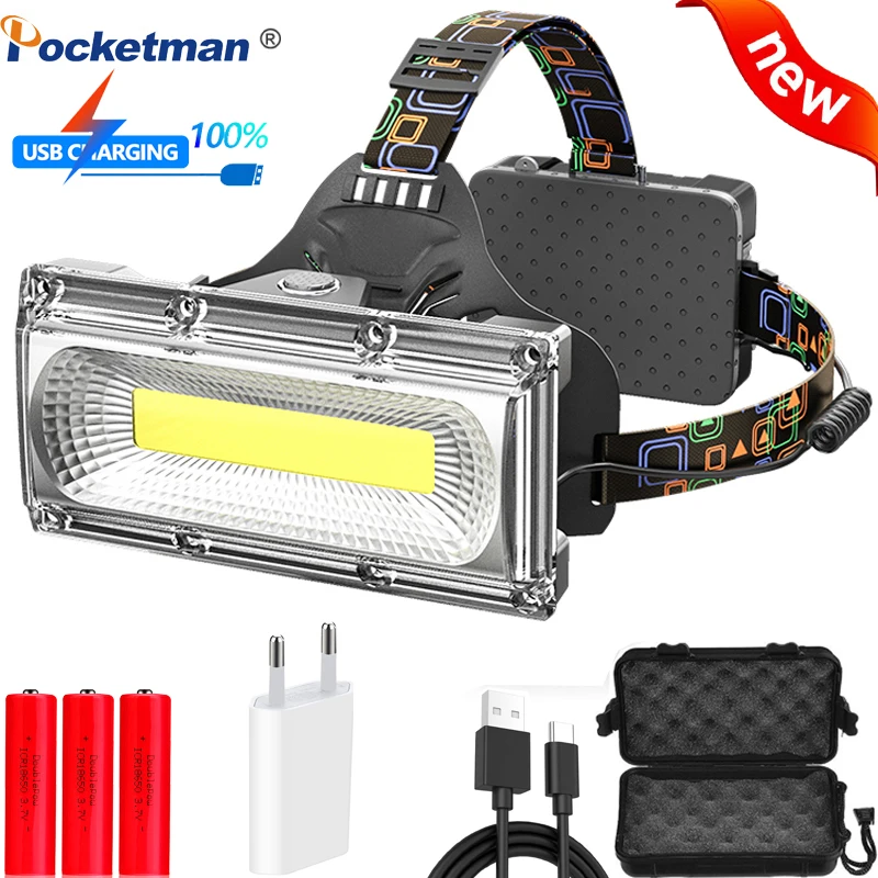 Newest COB Headlamp Strong light Rechargeable Super bright flashlight outdoor LED long-range home miner led ultra light Fish
Newest COB Headlamp Strong light Rechargeable Super bright flashlight outdoor LED long-range home miner led ultra light Fish