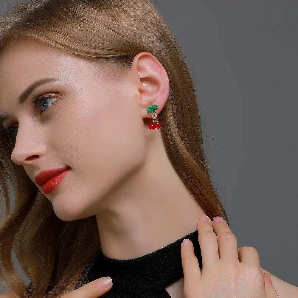 K-Pop Miraculous Cherry Earrings for Women Fashion Red Fruit Ear Studs Cute Sweet Girl Heart Student Accessories Gift Aretes
K-Pop Miraculous Cherry Earrings for Women Fashion Red Fruit Ear Studs Cute Sweet Girl Heart Student Accessories Gift Aretes