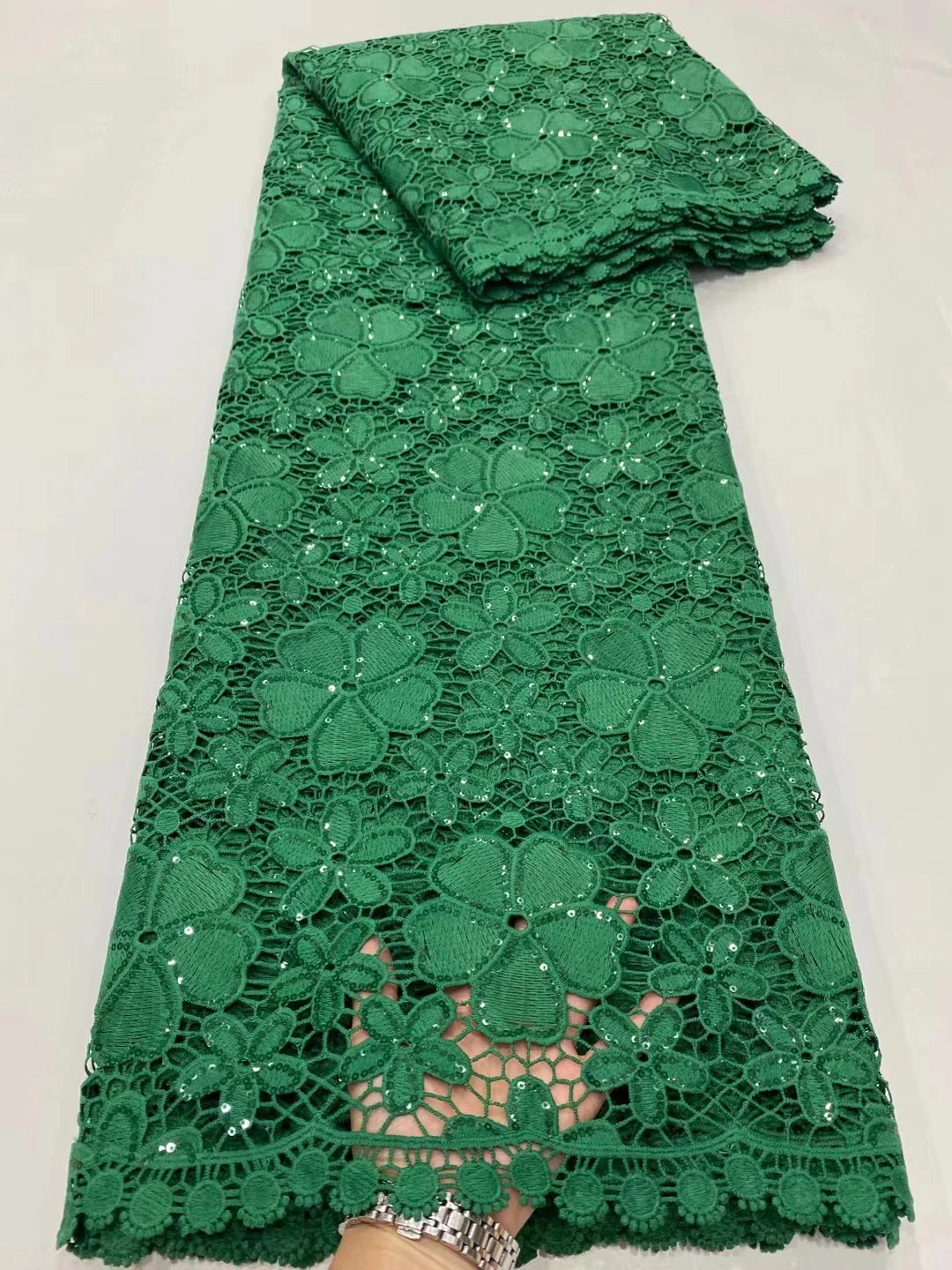 Green African Cord Lace Fabric High Quality Milk Silk Guipure Lace Fabric Nigerian Water Soluble Lace For Wedding Sew KDP21214
Green African Cord Lace Fabric High Quality Milk Silk Guipure Lace Fabric Nigerian Water Soluble Lace For Wedding Sew KDP21214