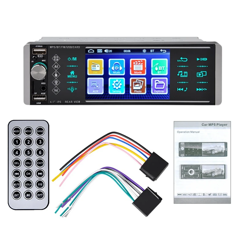 Автомобильное стерео радио, 4,0 дюйма, AM/FM, Bluetooth-плеер, поддержка RDS/4 USB-входа/зеркальной связи для телефона
Автомобильное стерео радио, 4,0 дюйма, AM/FM, Bluetooth-плеер, поддержка RDS/4 USB-входа/зеркальной связи для телефона