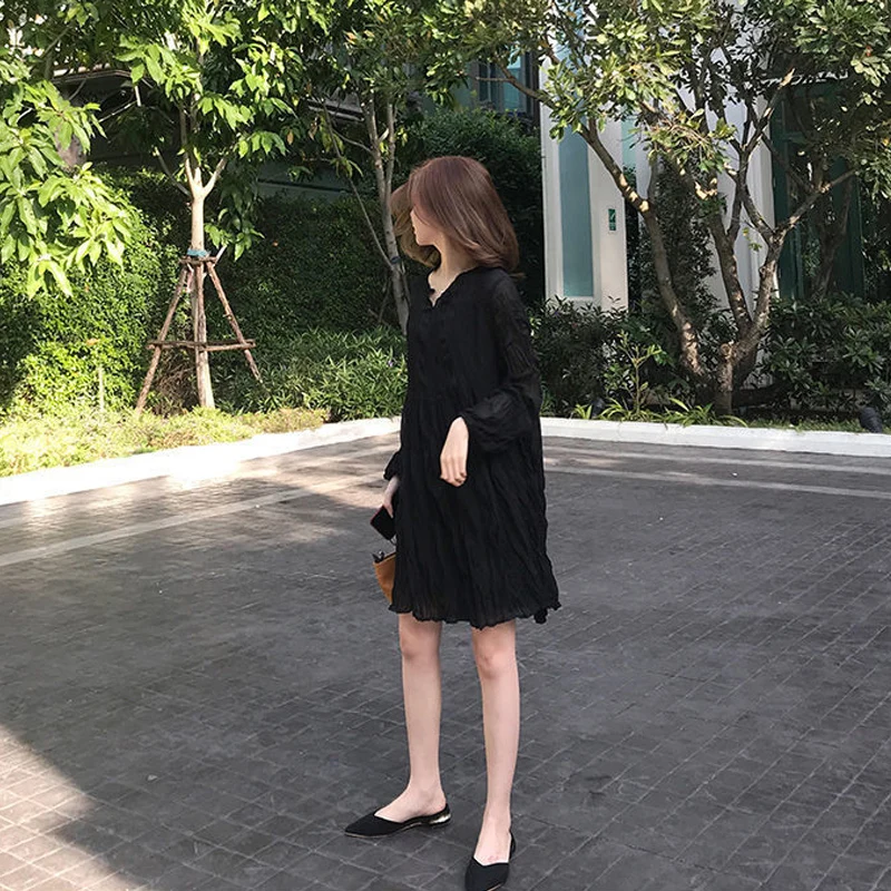 2021 Spring Summer Woman Vintage White Black Chiffon Midi Dress Plus Size Long Sleeve Casual Dresses Robe Femme Vestidos Formale
2021 Spring Summer Woman Vintage White Black Chiffon Midi Dress Plus Size Long Sleeve Casual Dresses Robe Femme Vestidos Formale