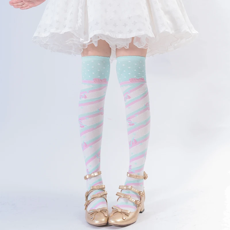 Little Candy Lolita socks women over the knee socks Lolita Japanese Harajuku candy striped stockings
Little Candy Lolita socks women over the knee socks Lolita Japanese Harajuku candy striped stockings