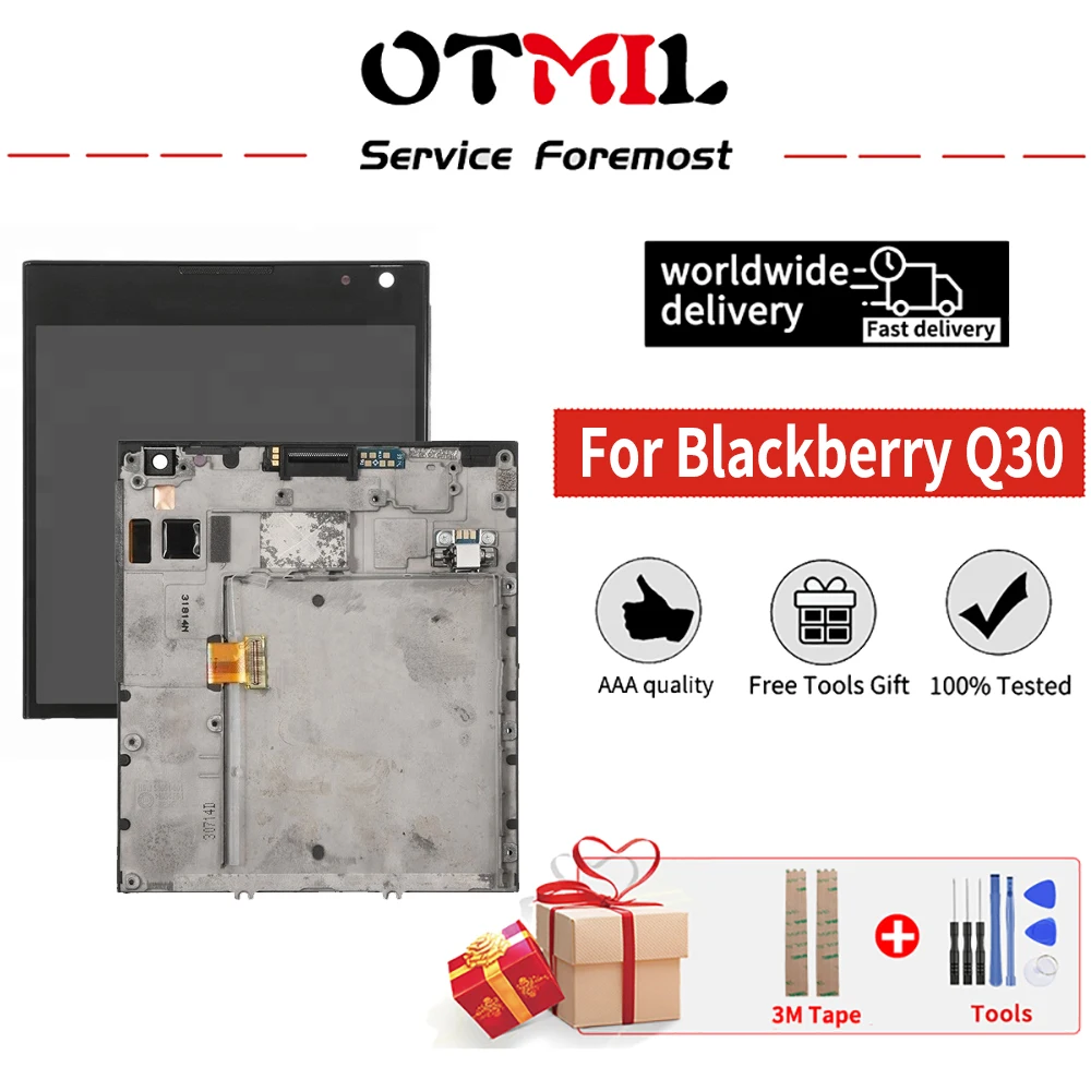 4.5" For BlackBerry Q30 LCD Display Touch Screen Digitizer With Frame Assembly For BlackBerry Q30 Replacement
4.5" For BlackBerry Q30 LCD Display Touch Screen Digitizer With Frame Assembly For BlackBerry Q30 Replacement