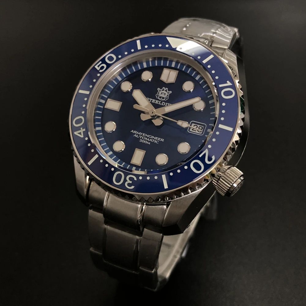 Роскошные мужские часы для дайвинга STEELDIVE SD1968 водонепроницаемость 300 м японский NH35 автоматический механизм