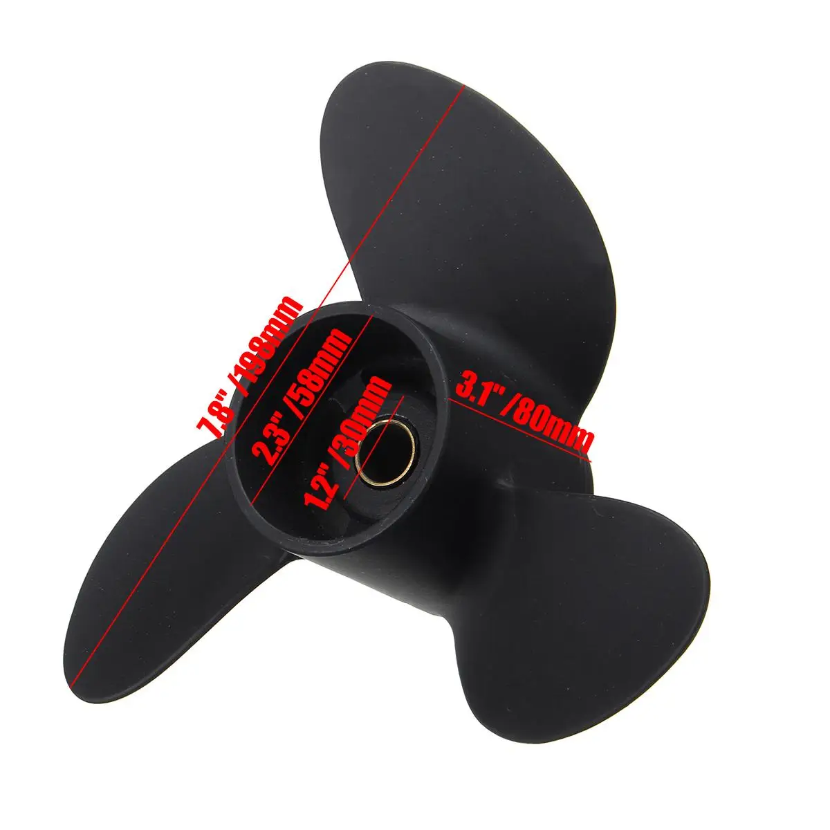 7.8 x 9 Marine Outboard Propeller For Tohatsu Nissan Mercury Mariner 4-6HP 369B645181 / 48-812951A02 Aluminum Alloy 3 Blade
7.8 x 9 Marine Outboard Propeller For Tohatsu Nissan Mercury Mariner 4-6HP 369B645181 / 48-812951A02 Aluminum Alloy 3 Blade