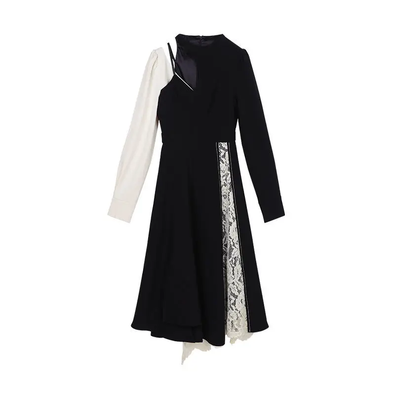 Spring Vintage Retro Dress Women Patchwork Fake Two-Piece Designer Dress Female High Street Y2K Lace Slimming Dress 2021 New
Spring Vintage Retro Dress Women Patchwork Fake Two-Piece Designer Dress Female High Street Y2K Lace Slimming Dress 2021 New