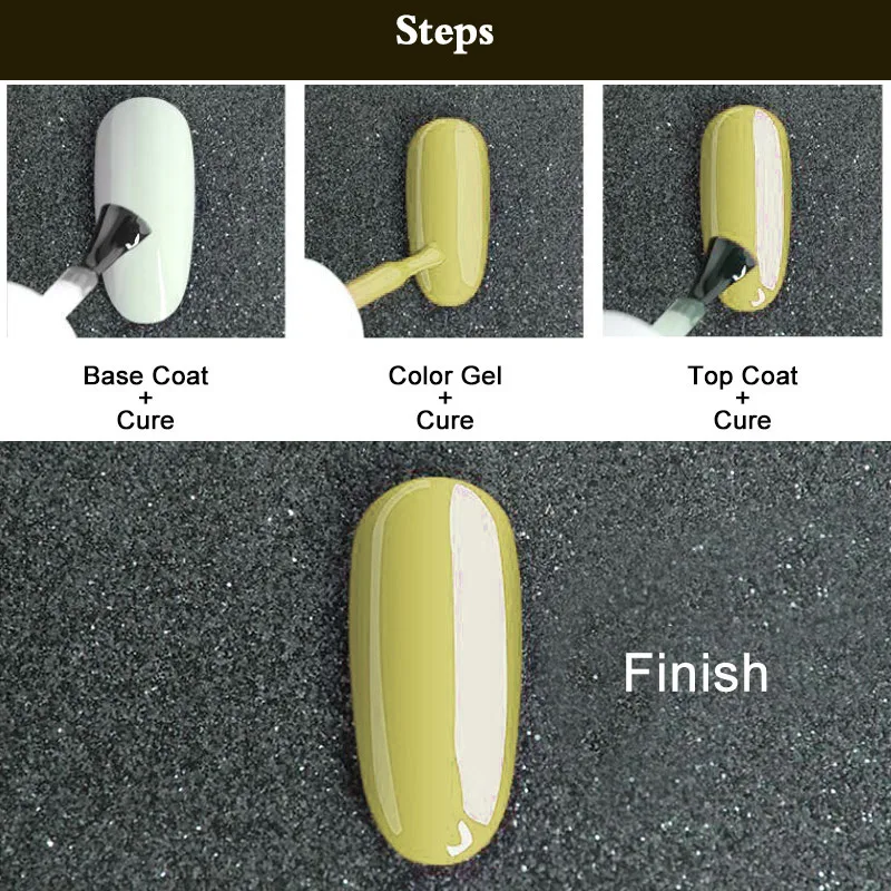 Гель-лак MIZHSE УФ светодиодный для ногтей лак маникюра чистый цвет серия желтый и