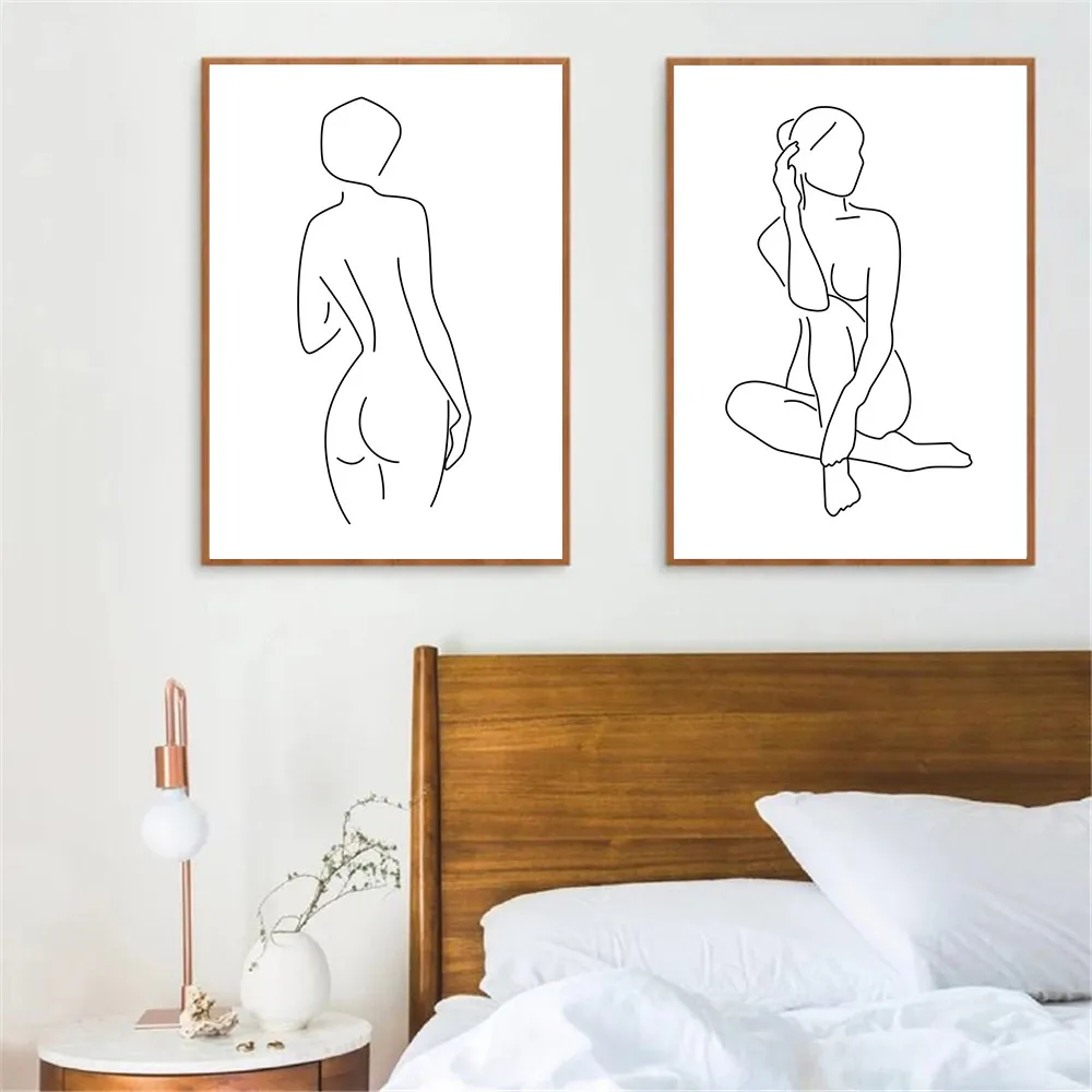 Abstract Line Drawing Canvas Poster Sexy Naked Woman Body Painting Minimalist Wall Art Print Pictures Living Room Bedroom Decor
Abstract Line Drawing Canvas Poster Sexy Naked Woman Body Painting Minimalist Wall Art Print Pictures Living Room Bedroom Decor