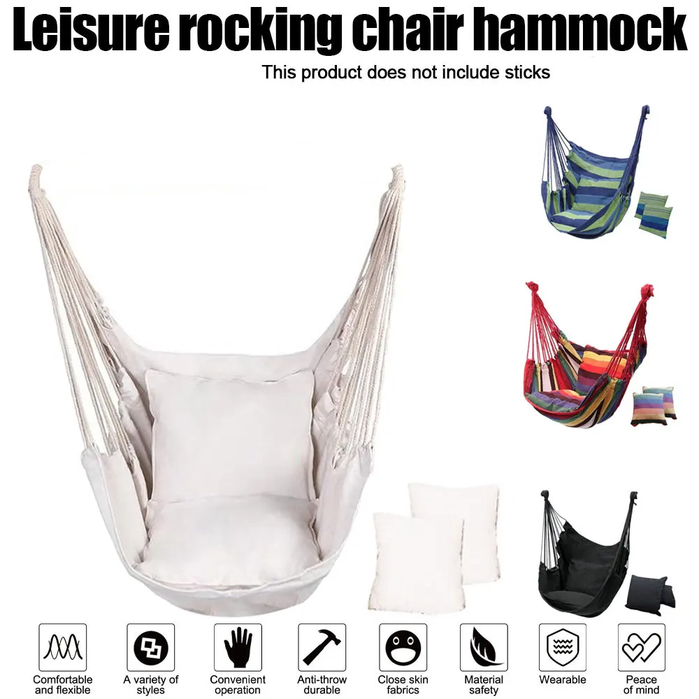 Hammock Portable Home Bedroom Bed Lazy Swing Outdoor Camping Swing Chair Canvas Bed For Travel Garden Courtyard
Hammock Portable Home Bedroom Bed Lazy Swing Outdoor Camping Swing Chair Canvas Bed For Travel Garden Courtyard