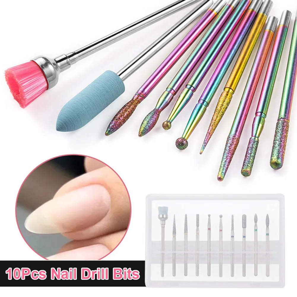 10Pcs Nail Drill Bits for Acrylic Nails Professional Nail Cuticle Remover Polishing Manicure Tool for Home Salon Easy carry
10Pcs Nail Drill Bits for Acrylic Nails Professional Nail Cuticle Remover Polishing Manicure Tool for Home Salon Easy carry