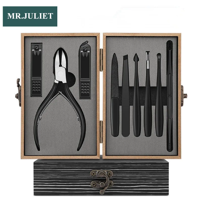 MR.JULIET 9pcs/Set Pruning Nail Clippers Cutting Pliers Set Single Nail Pedicure Clipper Tool Home Tool With Retro Woode Box
MR.JULIET 9pcs/Set Pruning Nail Clippers Cutting Pliers Set Single Nail Pedicure Clipper Tool Home Tool With Retro Woode Box