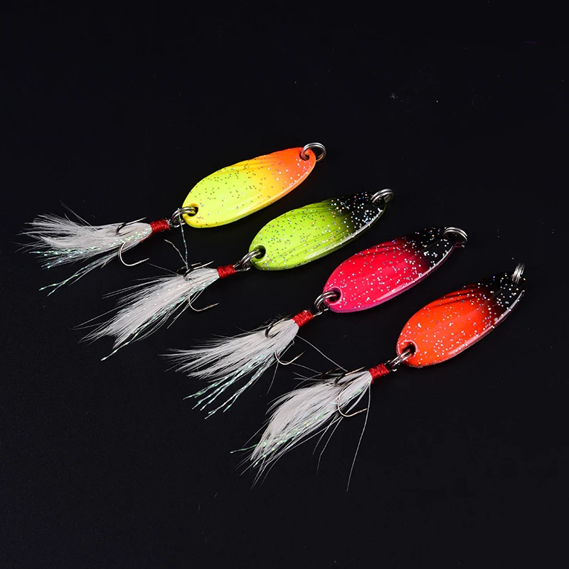 1pc High Quality Metal Spinner Spoon Fishing Lure Hard Baits Sequins Noise Paillette With Feather
1pc High Quality Metal Spinner Spoon Fishing Lure Hard Baits Sequins Noise Paillette With Feather