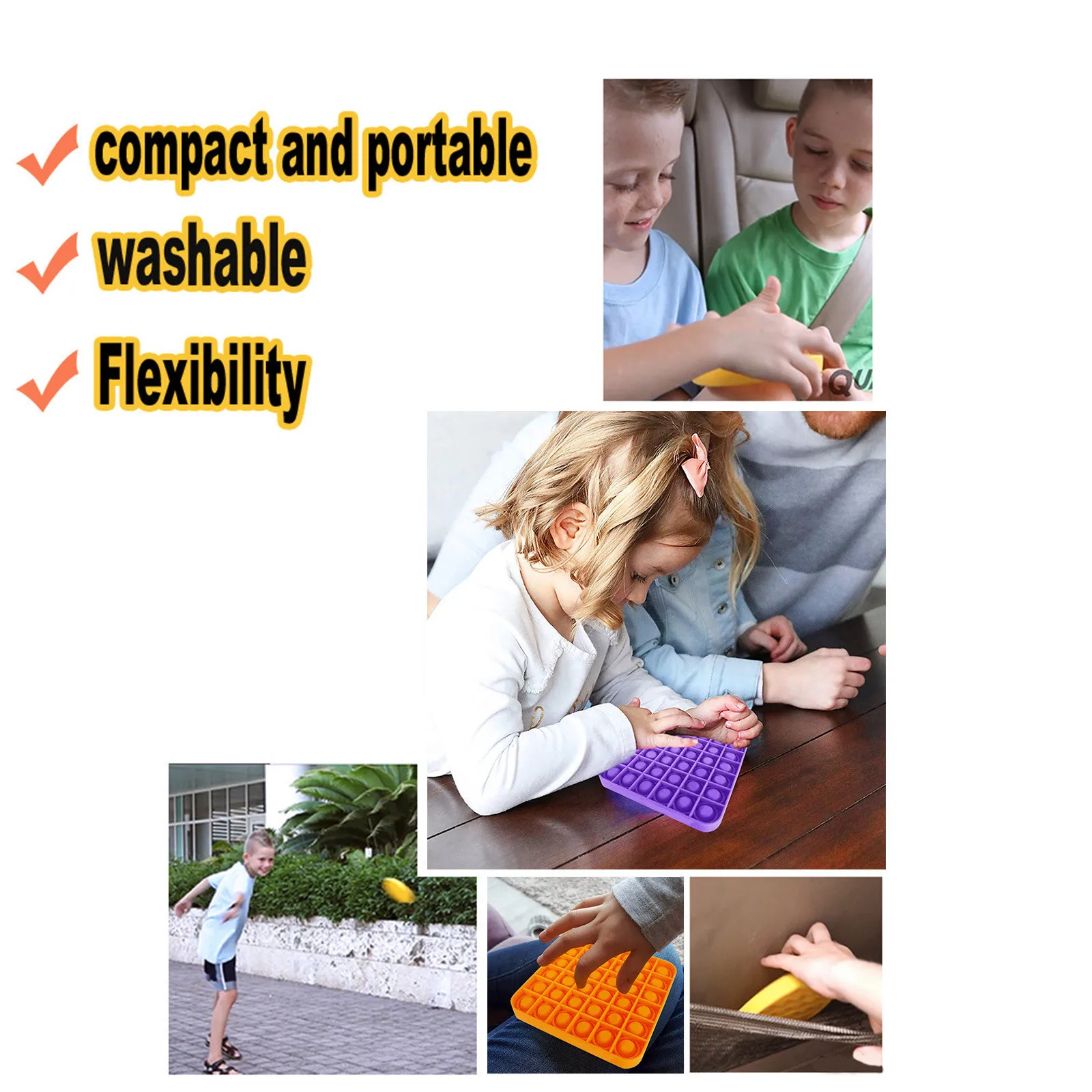 Push Bubble Fidget Sensory Toy Autism Special Needs Stress Reliever Helps Relieve Stress and Increase Focus Soft Squeeze Toy
Push Bubble Fidget Sensory Toy Autism Special Needs Stress Reliever Helps Relieve Stress and Increase Focus Soft Squeeze Toy