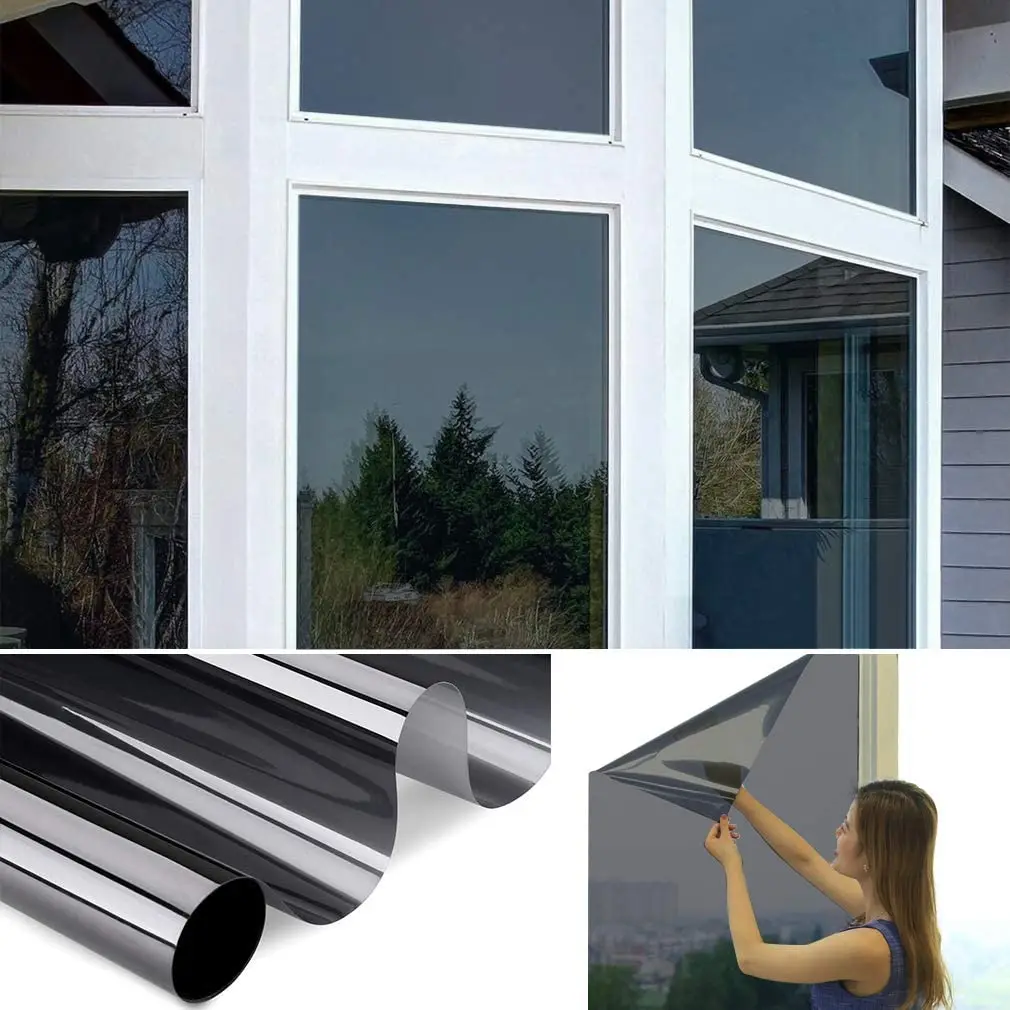 LUCKYYJ One Way Window Film, Daytime Privacy Window Tint, Adhesive Reflective Glass Sticker, Sun Blocking Anti UV Heat Control
LUCKYYJ One Way Window Film, Daytime Privacy Window Tint, Adhesive Reflective Glass Sticker, Sun Blocking Anti UV Heat Control