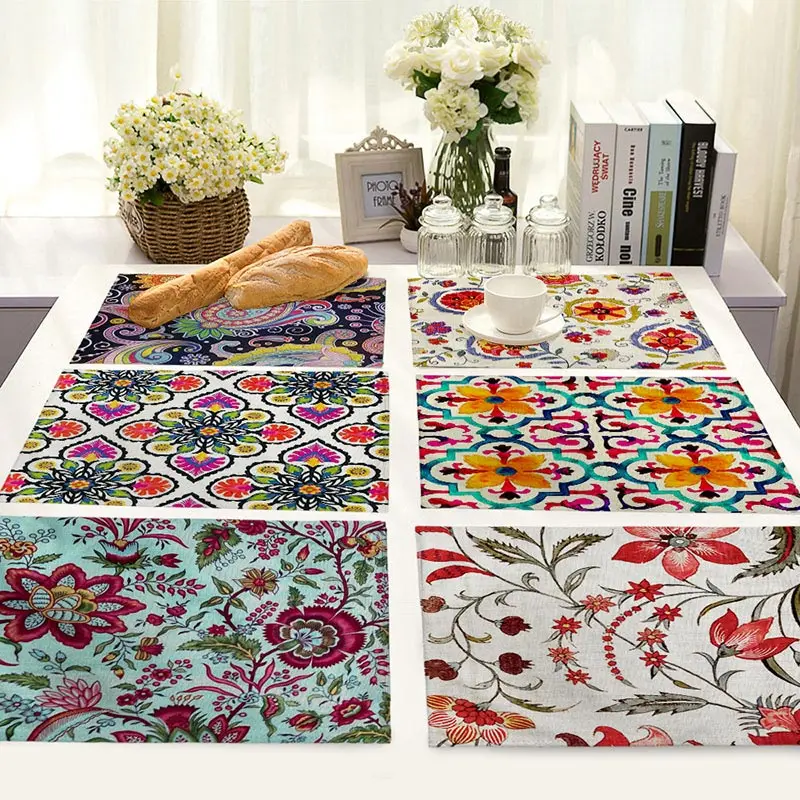 Cotton Linen Placemats Plant Flowers Printed Coasters Non-slip Insulation Mats Table Bowls Kitchen Table Decorations 42*32cm 1pc
Cotton Linen Placemats Plant Flowers Printed Coasters Non-slip Insulation Mats Table Bowls Kitchen Table Decorations 42*32cm 1pc