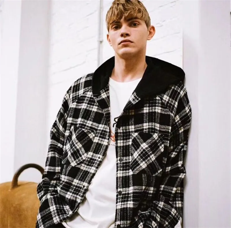 Oversize Represent Plaid Jacket Men Women High Quality Black Double Layerhooded Shirt Autumn Represent High Street Outerwear
Oversize Represent Plaid Jacket Men Women High Quality Black Double Layerhooded Shirt Autumn Represent High Street Outerwear