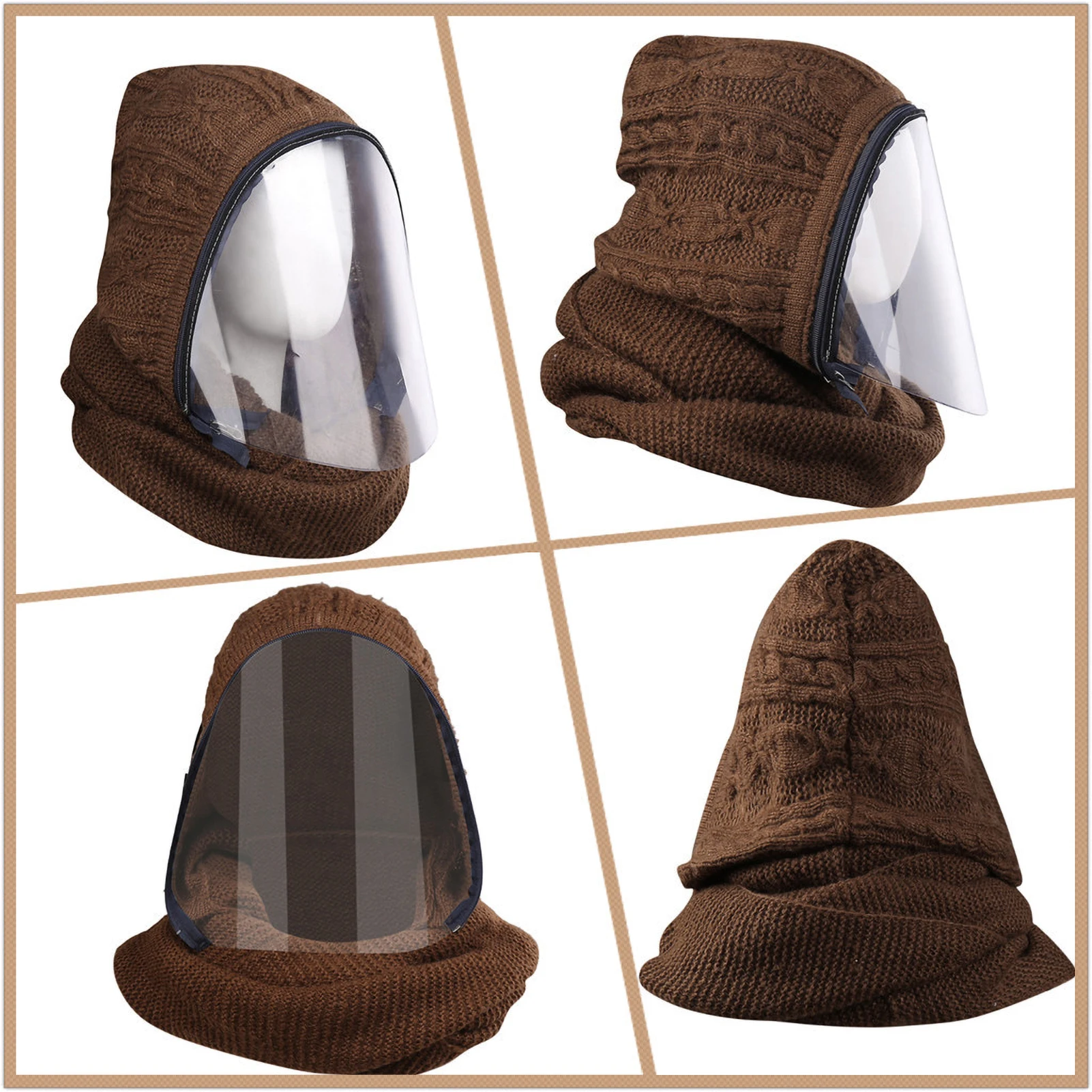 2021 Full Face Cover Winter Scarf Outdoor Sports Headwear Transparent Hooded Adult Hat Warm Full Face Scarf Cycling Scarves
2021 Full Face Cover Winter Scarf Outdoor Sports Headwear Transparent Hooded Adult Hat Warm Full Face Scarf Cycling Scarves