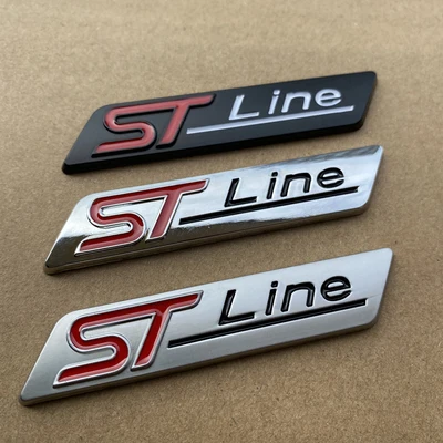 Металлическая хромированная черная эмблема STline ST line автомобильная наклейка 3D