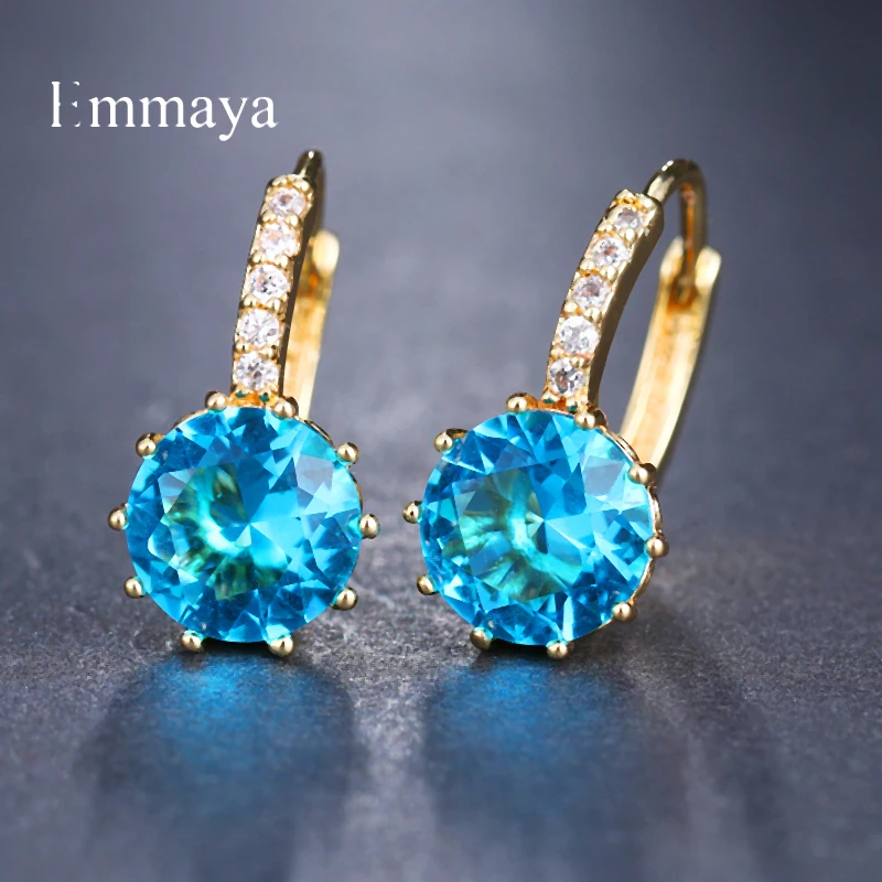 Женские серьги-гвоздики EMMAYA с фианитами ААА 10 цветов | Украшения и аксессуары
