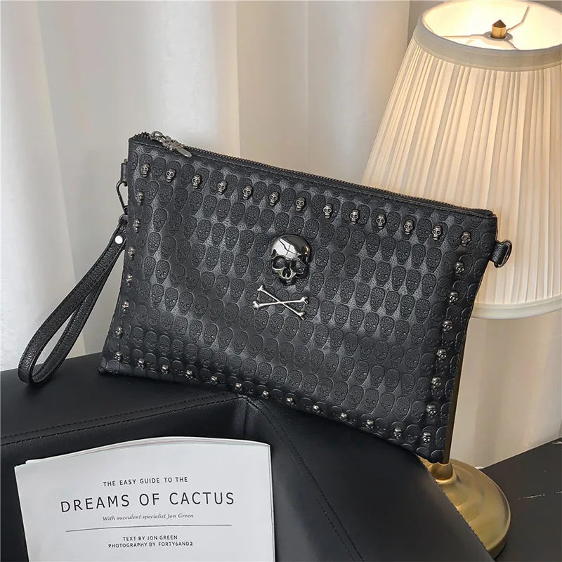 Fashion Skull Rivet Clutch Men Envelope Bag Business Men's Clutches IPAD Bags Male Clutch Purse PU Leather Handbag Men Wallets
Fashion Skull Rivet Clutch Men Envelope Bag Business Men's Clutches IPAD Bags Male Clutch Purse PU Leather Handbag Men Wallets