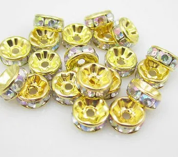 NEW 100pcs 8MM CRYSTAL~AB Spacer Metal Golde Plated Rondelle Rhinestone Loose Beads fit ANY gtet3 bracelets
NEW 100pcs 8MM CRYSTAL~AB Spacer Metal Golde Plated Rondelle Rhinestone Loose Beads fit ANY gtet3 bracelets