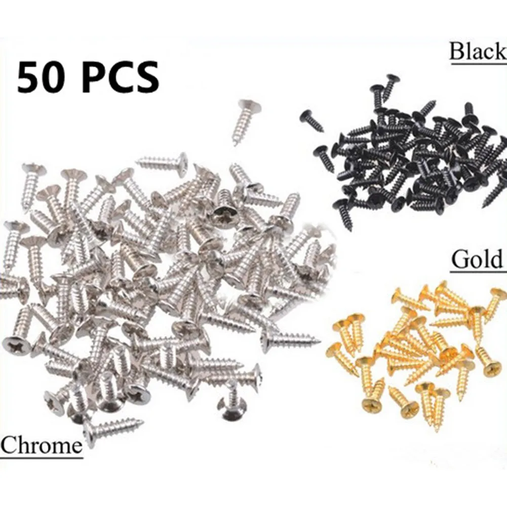 50PCS 3*6*12mm Guitar Pickguard Screws Cavity Cover Jack Cover Plate Screw For Strat Tele Electric Guitar Bass
50PCS 3*6*12mm Guitar Pickguard Screws Cavity Cover Jack Cover Plate Screw For Strat Tele Electric Guitar Bass