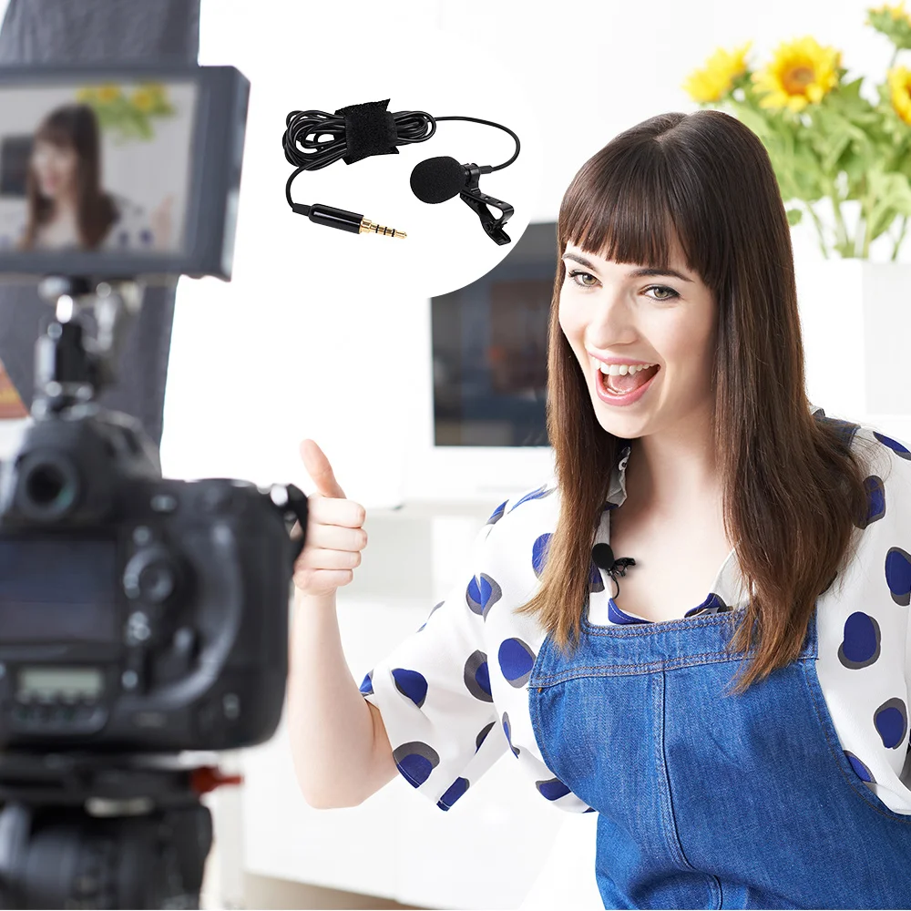 Mini Clip-on Lavalier Microphone Lapel Condenser Mic 3.5mm Plug for Smartphone PC Laptop Chatting Singing Karaoke with Carry Bag 
Mini Clip-on Lavalier Microphone Lapel Condenser Mic 3.5mm Plug for Smartphone PC Laptop Chatting Singing Karaoke with Carry Bag