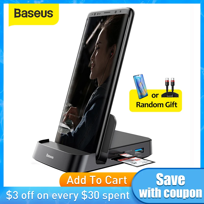 Baseus USB C концентратор Dex станция 3 0 HDMI совместимость с HUB для Samsung S20 Примечание 20 Huawei
