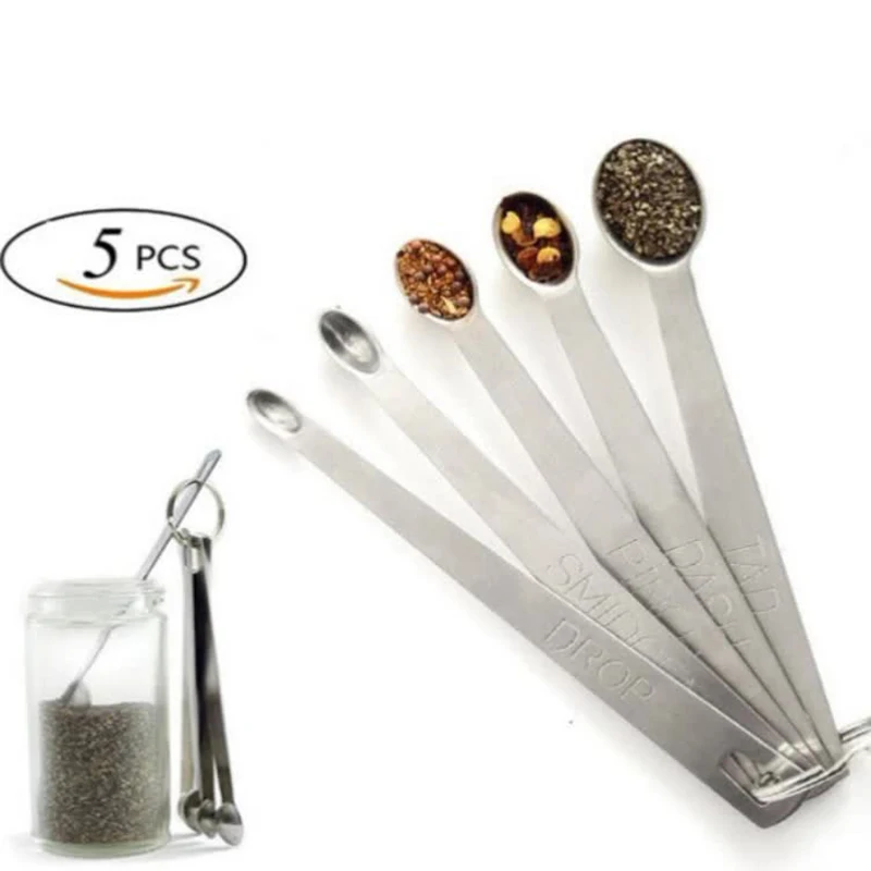 Baking Tools Stainless Steel Mini Measuring Spoon 5-piece Set Stainless Steel Mini Measuring Spoon Seasoning Measuring Spoon
Baking Tools Stainless Steel Mini Measuring Spoon 5-piece Set Stainless Steel Mini Measuring Spoon Seasoning Measuring Spoon