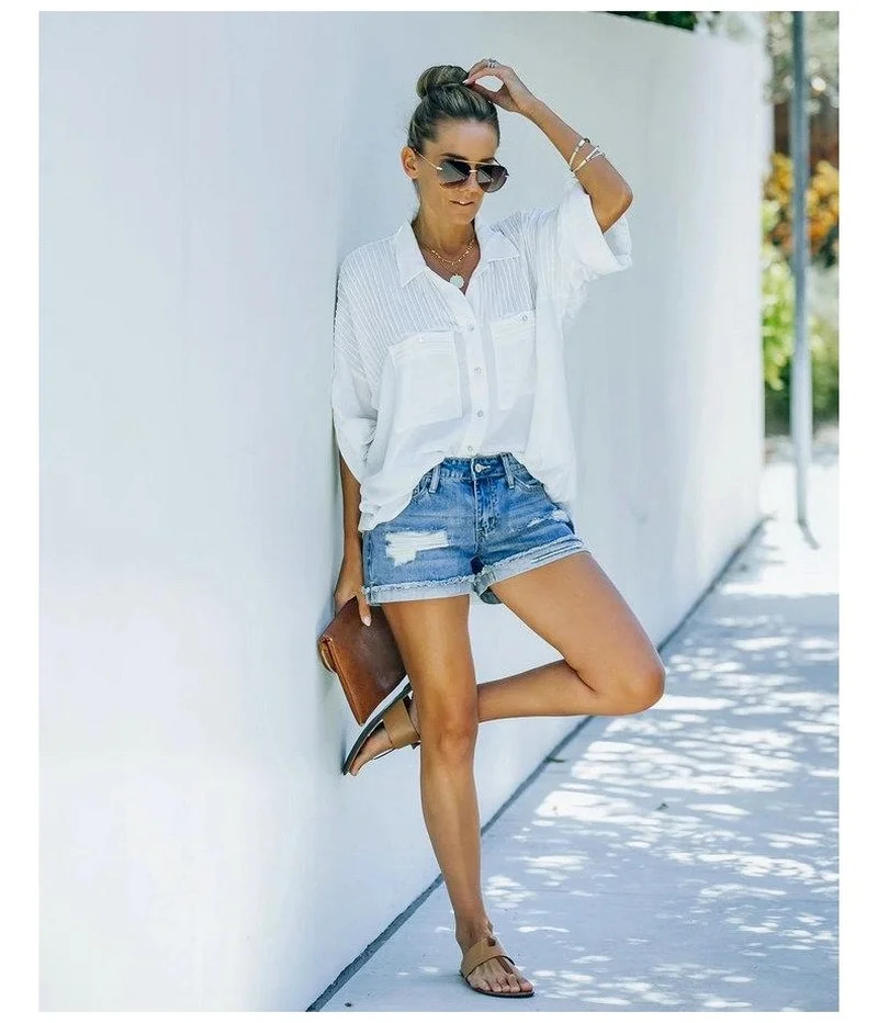 WEPBEL Women Ladies Fashion Ripped Hole Shorts Jeans Sexy High Waist Jeans Casual Denim Pants
WEPBEL Women Ladies Fashion Ripped Hole Shorts Jeans Sexy High Waist Jeans Casual Denim Pants