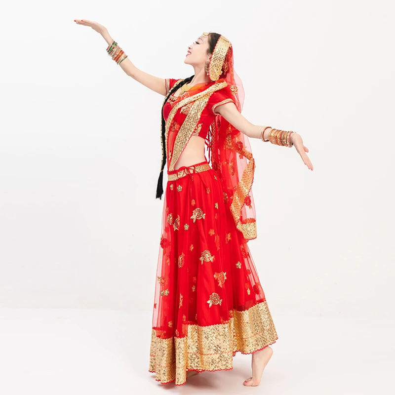 New Indian Dress Female Belly Dance Stage Performance Costumes Oriental Classical Dance Sarees Clothing 3 Piece Suit
New Indian Dress Female Belly Dance Stage Performance Costumes Oriental Classical Dance Sarees Clothing 3 Piece Suit
