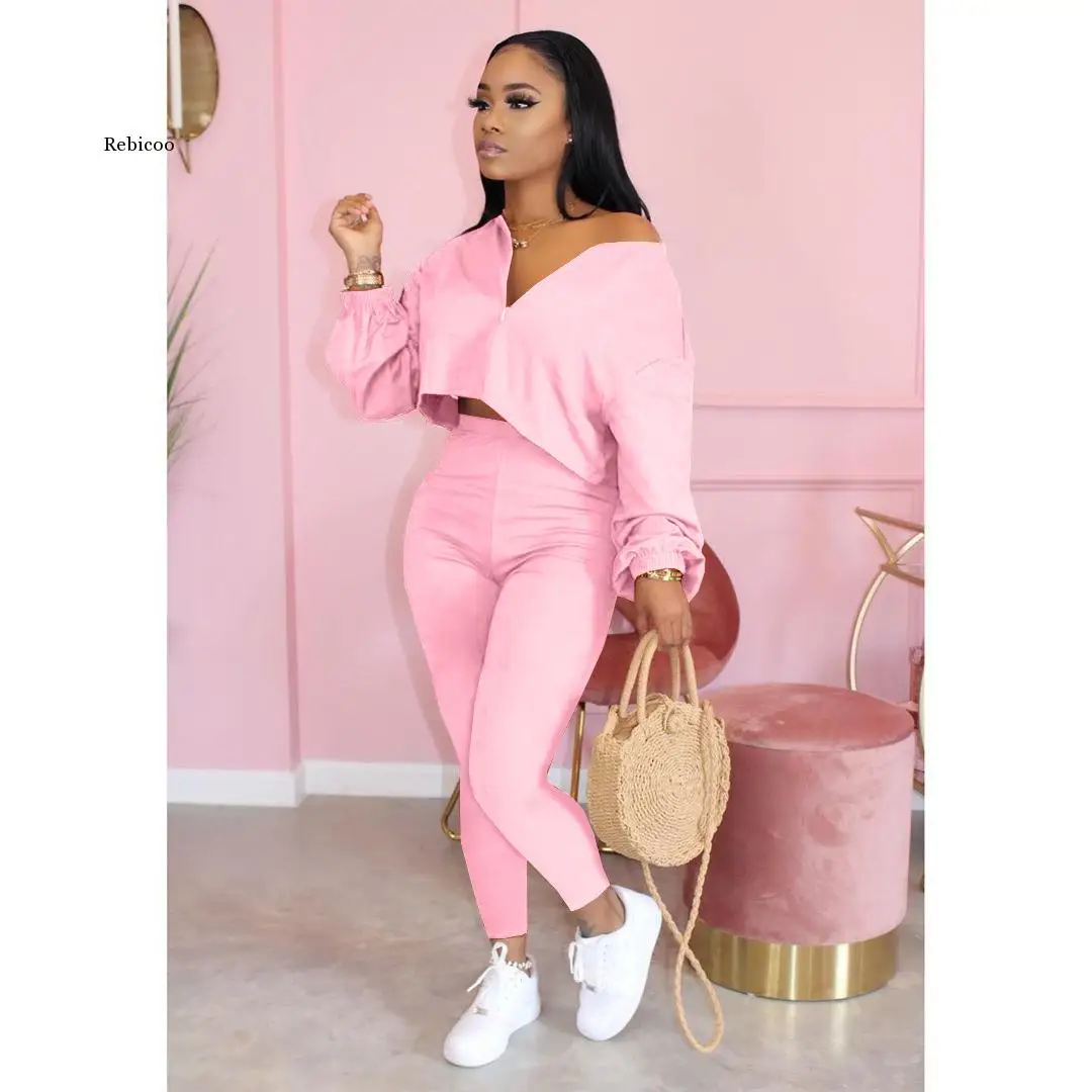 Solid Color 2 Piece Set Women Tracksuit Crop Top Outfit Joggers Sweat Suits Women Workout Set Lounge Wear
Solid Color 2 Piece Set Women Tracksuit Crop Top Outfit Joggers Sweat Suits Women Workout Set Lounge Wear