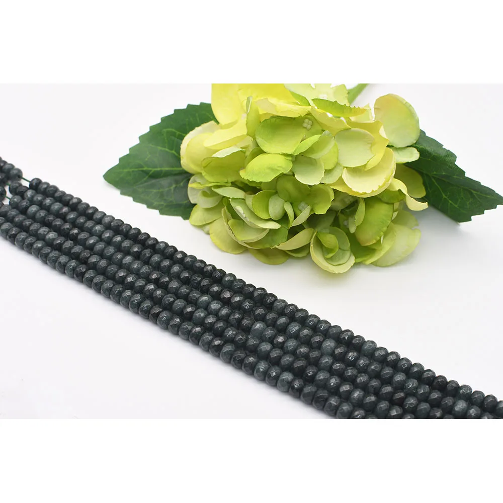5x8mm Natural Faceted Black jade Round stone beads For DIY Bracelet Necklace Jewelry Making Strand 15"
5x8mm Natural Faceted Black jade Round stone beads For DIY Bracelet Necklace Jewelry Making Strand 15"