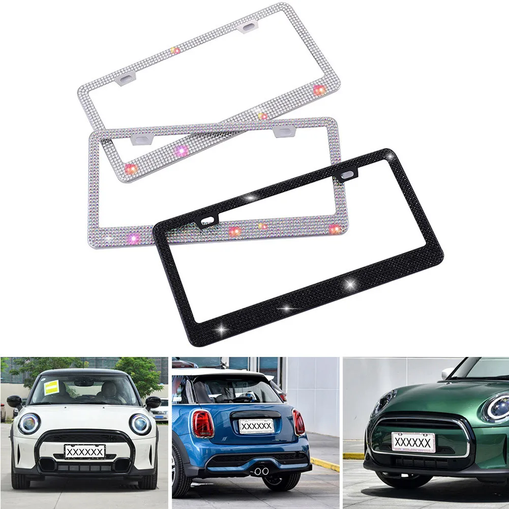 Car License Plate Frame Stainless Steel License Number Plate Holder Personalised Rhinestone Plate Frame Exterior Accessories
Car License Plate Frame Stainless Steel License Number Plate Holder Personalised Rhinestone Plate Frame Exterior Accessories