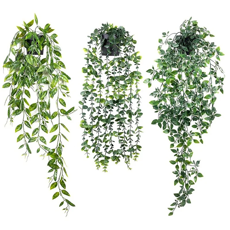 Artificial Hanging Plants,3 Pack Fake Hanging Plants Potted Greenery Fake Plant Decor Fake Eucalyptus Vine, Mandala Vine
Artificial Hanging Plants,3 Pack Fake Hanging Plants Potted Greenery Fake Plant Decor Fake Eucalyptus Vine, Mandala Vine