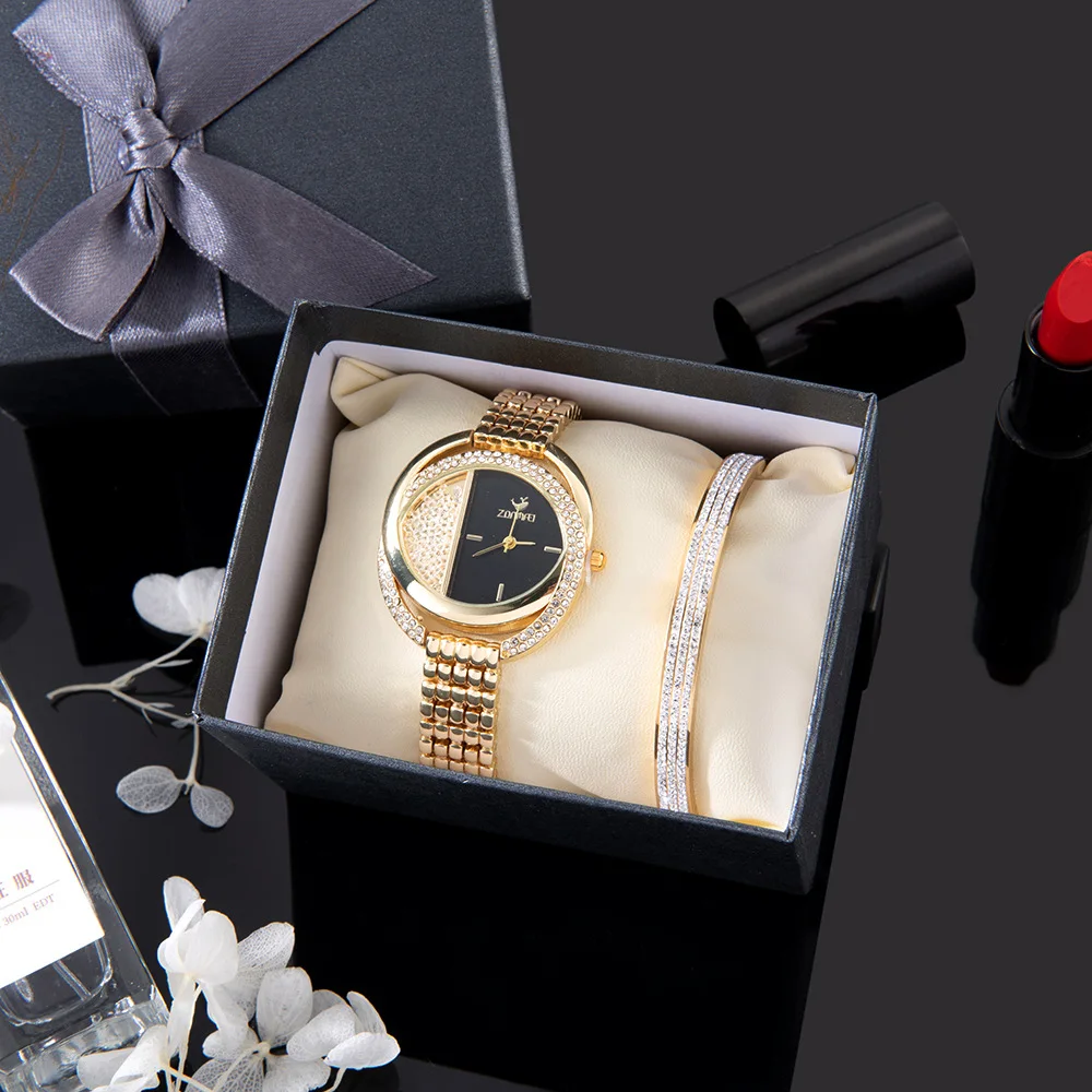 Женские Модные овальные темпераментные часы с бриллиантами роскошный титановый