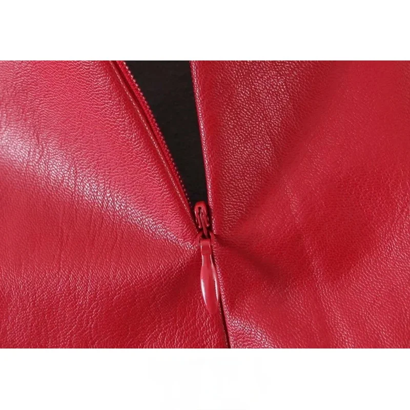 Women Chic Fashion Faux Leather Pleated Asymmetrical Mini Skirt Vintage High Waist Back Zipper Female Skirts Mujer
Women Chic Fashion Faux Leather Pleated Asymmetrical Mini Skirt Vintage High Waist Back Zipper Female Skirts Mujer