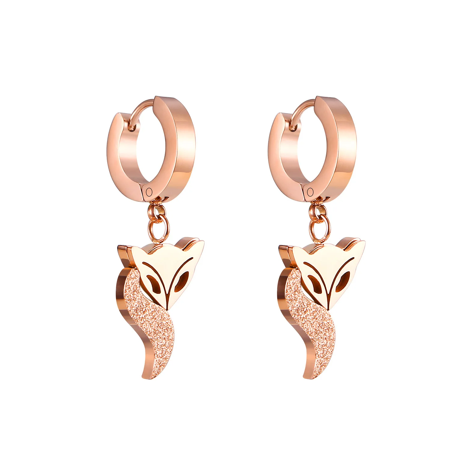 BFORTUNE Stainless Alloy Material Rose Gold Plated Color Elegant Fox Design Earrings For Women
BFORTUNE Stainless Alloy Material Rose Gold Plated Color Elegant Fox Design Earrings For Women