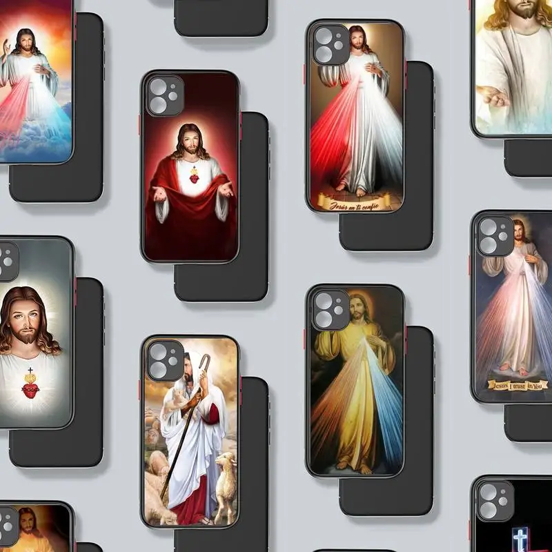 Divine Mercy Jesus Cross Custom Phone Case Matte Transparent for iPhone 7 8 11 12 s mini pro X XS XR MAX Plus coque
Divine Mercy Jesus Cross Custom Phone Case Matte Transparent for iPhone 7 8 11 12 s mini pro X XS XR MAX Plus coque