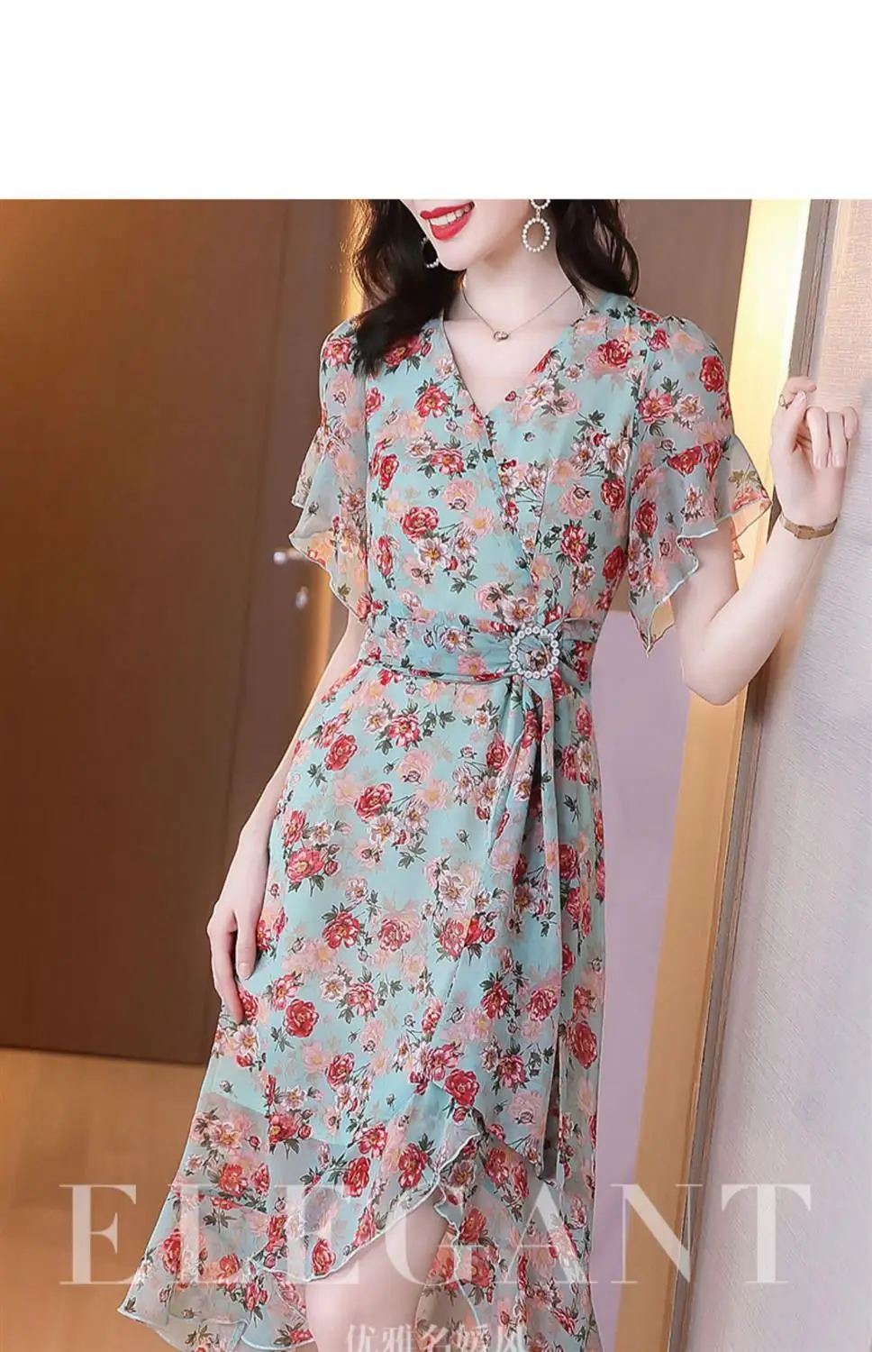 2021 New Women Summer Bohemian Casual Dress Elegant Floral Print Plus Size Butterfly Sleeve Dresses Female Vintage Vestidos Q170
2021 New Women Summer Bohemian Casual Dress Elegant Floral Print Plus Size Butterfly Sleeve Dresses Female Vintage Vestidos Q170